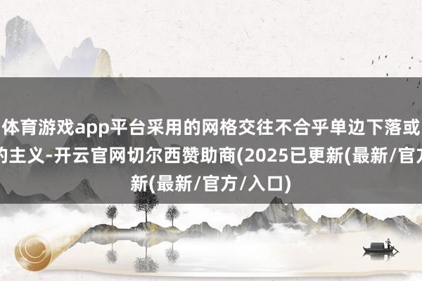 体育游戏app平台采用的网格交往不合乎单边下落或者上升的主义-开云官网切尔西赞助商(2025已更新(最新/官方/入口)