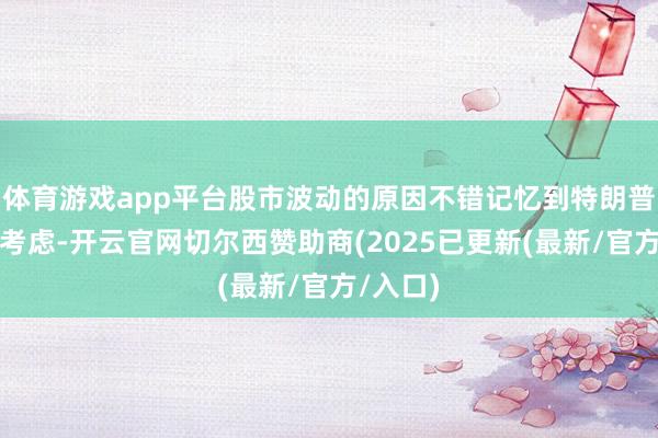 体育游戏app平台股市波动的原因不错记忆到特朗普的关税考虑-开云官网切尔西赞助商(2025已更新(最新/官方/入口)