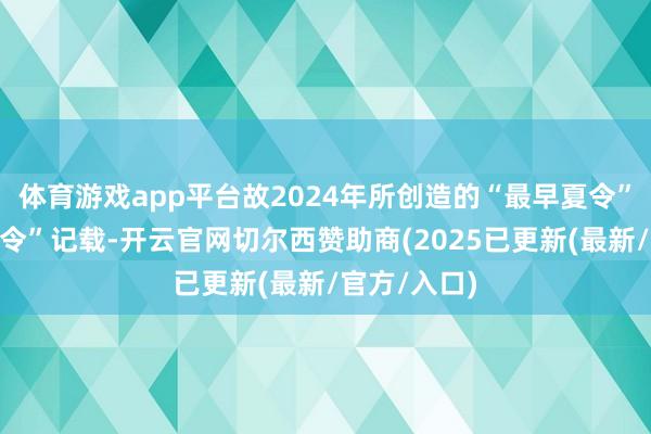 体育游戏app平台故2024年所创造的“最早夏令”和“最长夏令”记载-开云官网切尔西赞助商(2025已更新(最新/官方/入口)
