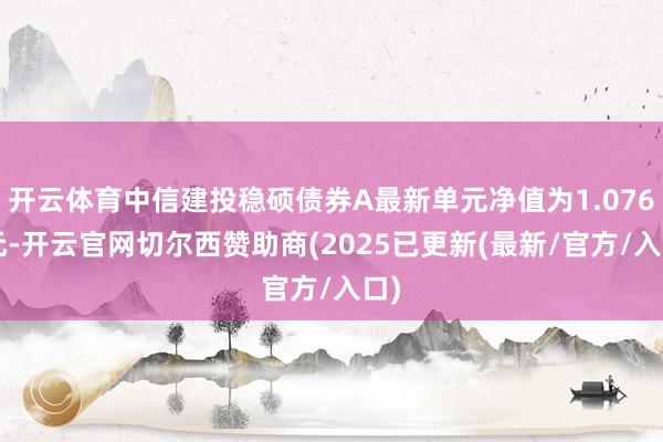 开云体育中信建投稳硕债券A最新单元净值为1.0764元-开云官网切尔西赞助商(2025已更新(最新/官方/入口)
