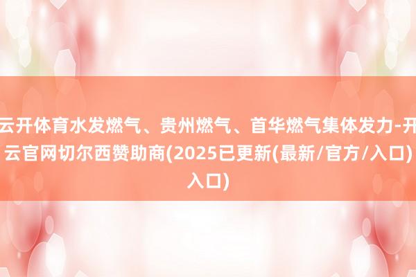 云开体育水发燃气、贵州燃气、首华燃气集体发力-开云官网切尔西赞助商(2025已更新(最新/官方/入口)
