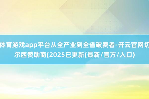 体育游戏app平台从全产业到全省破费者-开云官网切尔西赞助商(2025已更新(最新/官方/入口)