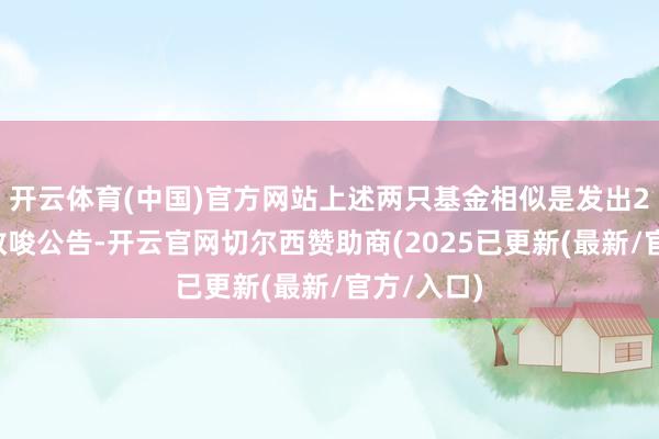 开云体育(中国)官方网站上述两只基金相似是发出21份风险教唆公告-开云官网切尔西赞助商(2025已更新(最新/官方/入口)